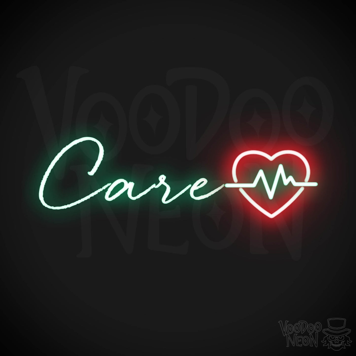 Care Neon Sign - Neon Care Sign - Word Sign - Color Multi-Color
