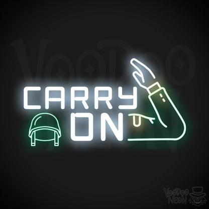 Carry On Neon Sign - Neon Carry On Sign - LED Wall Art - Color Multi-Color