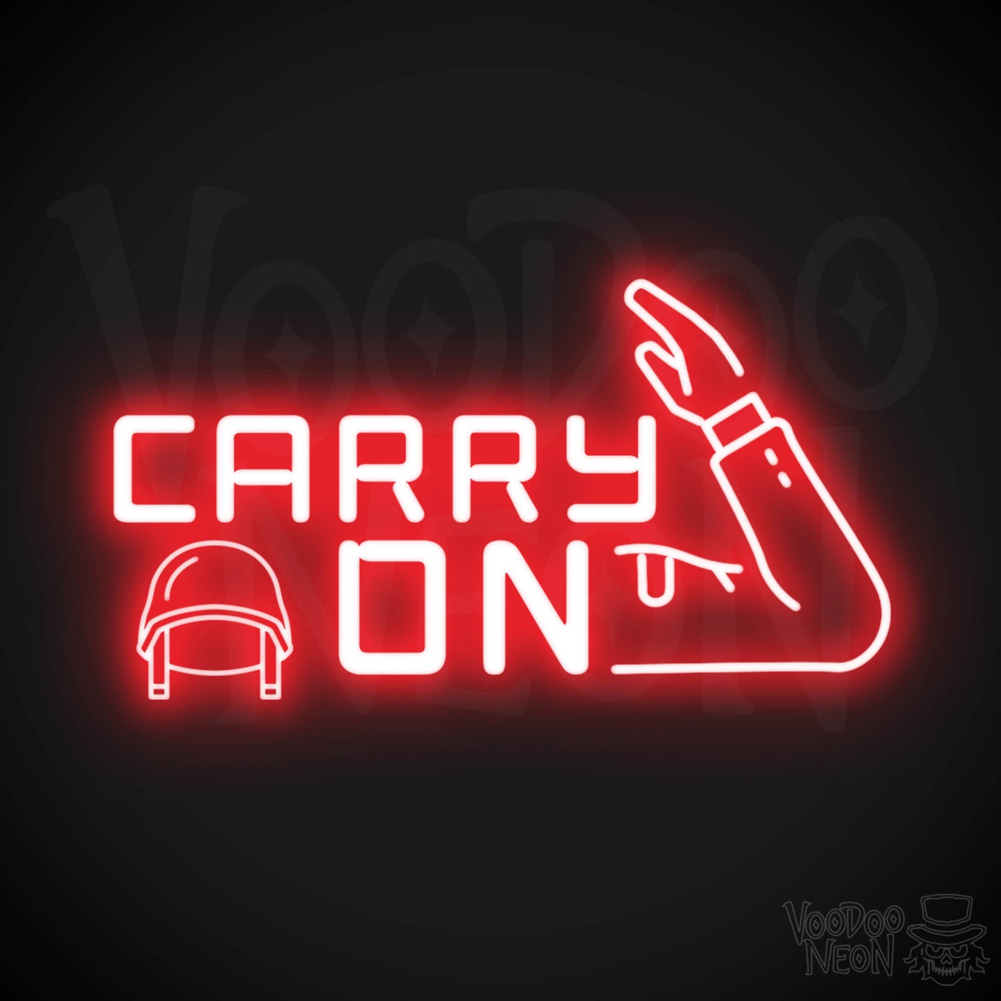 Carry On Neon Sign - Neon Carry On Sign - LED Wall Art - Color Red
