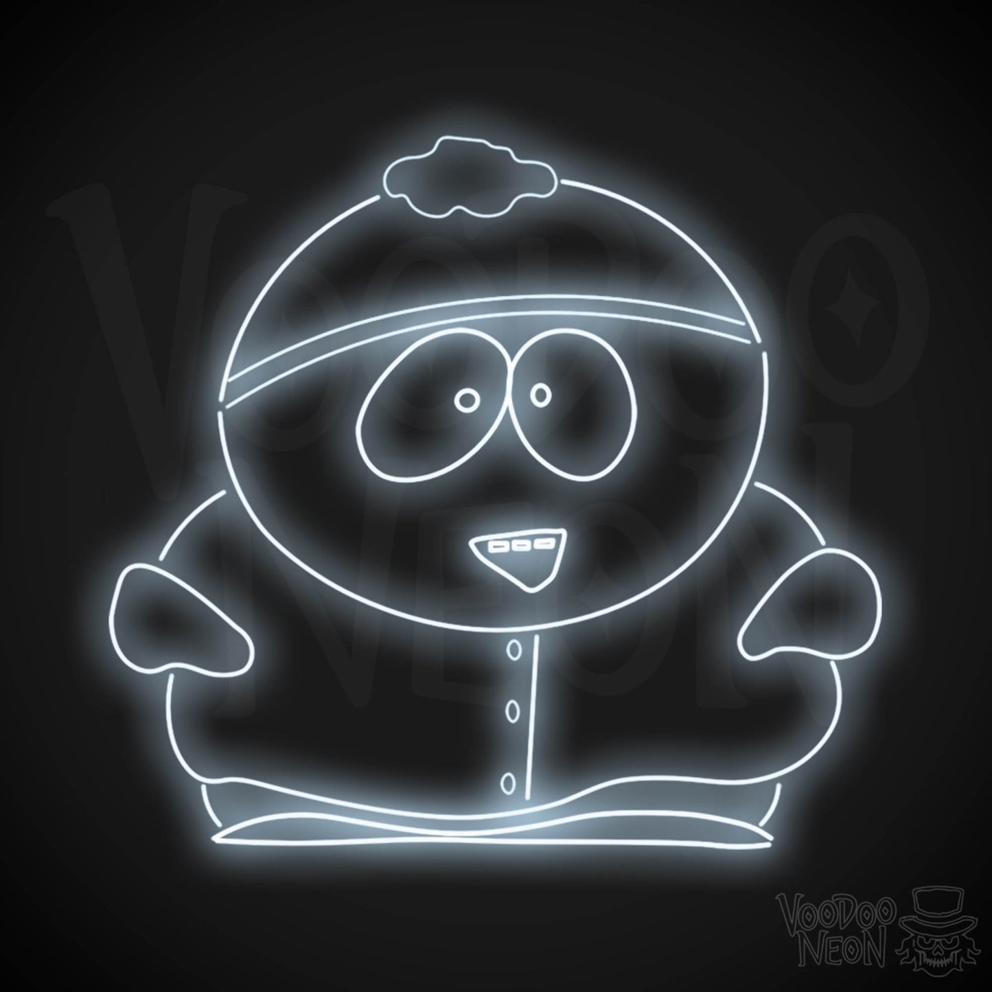 Neon Cartman Wall Art - Cartman Neon Sign - South Park LED Sign - Cartman Neon Wall Art - Color Cool White