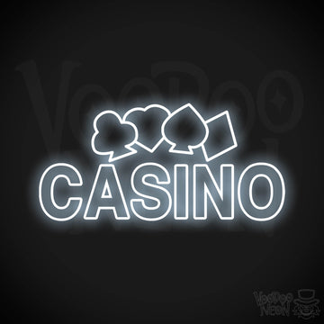 Casino Neon Sign - Cool White