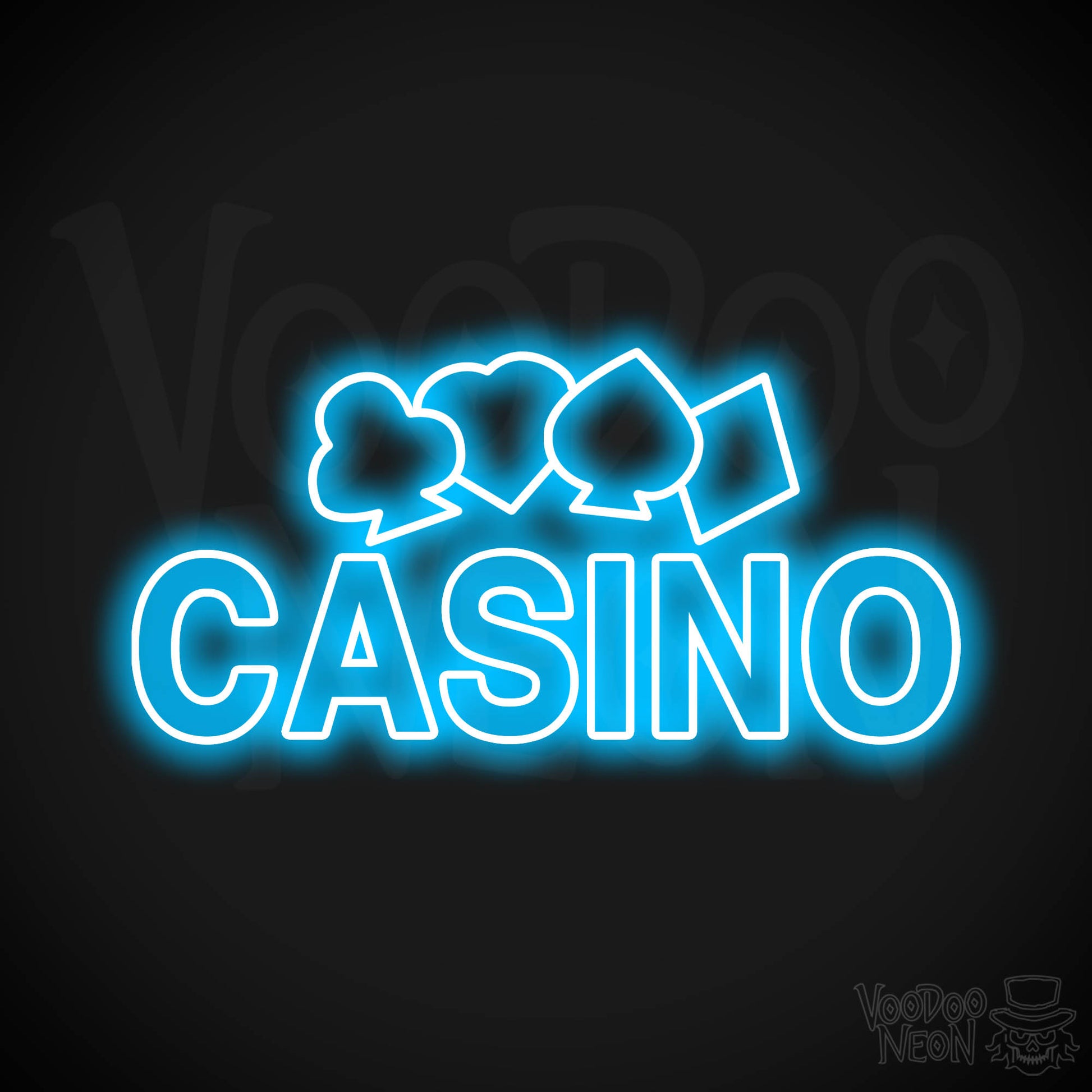 Casino Neon Sign - Dark Blue