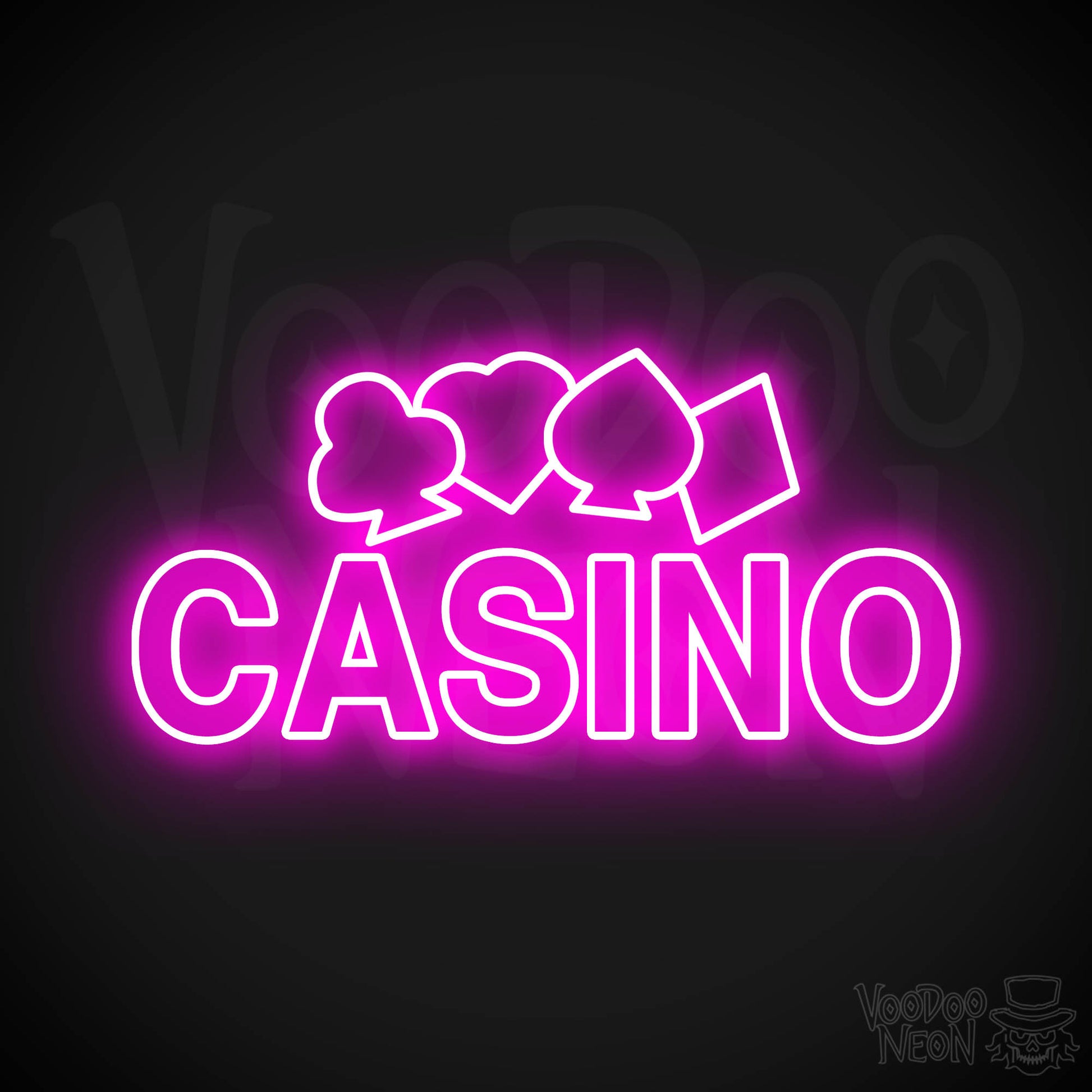 Casino Neon Sign - Pink