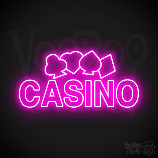 Casino Neon Sign - Pink