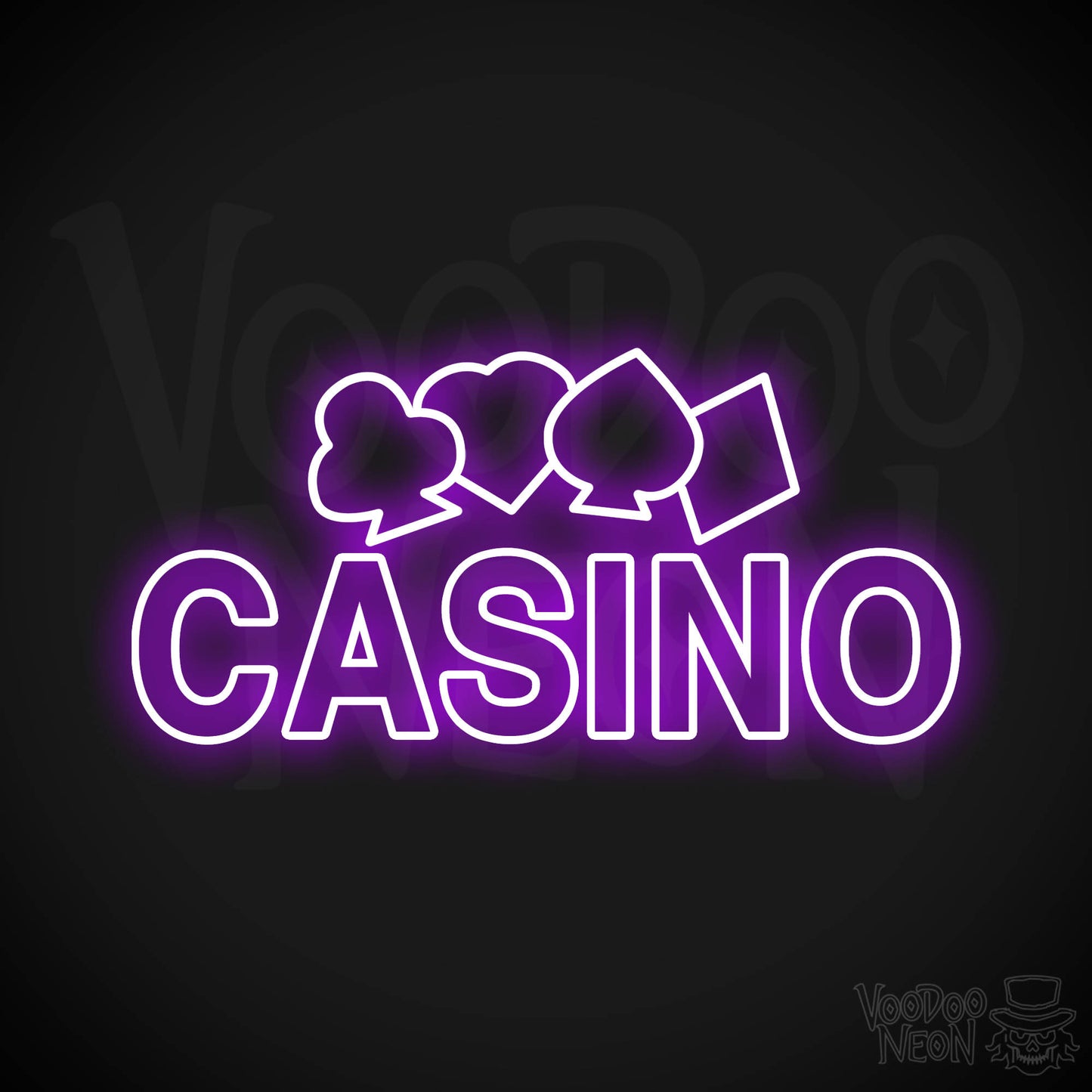 Casino Neon Sign - Purple