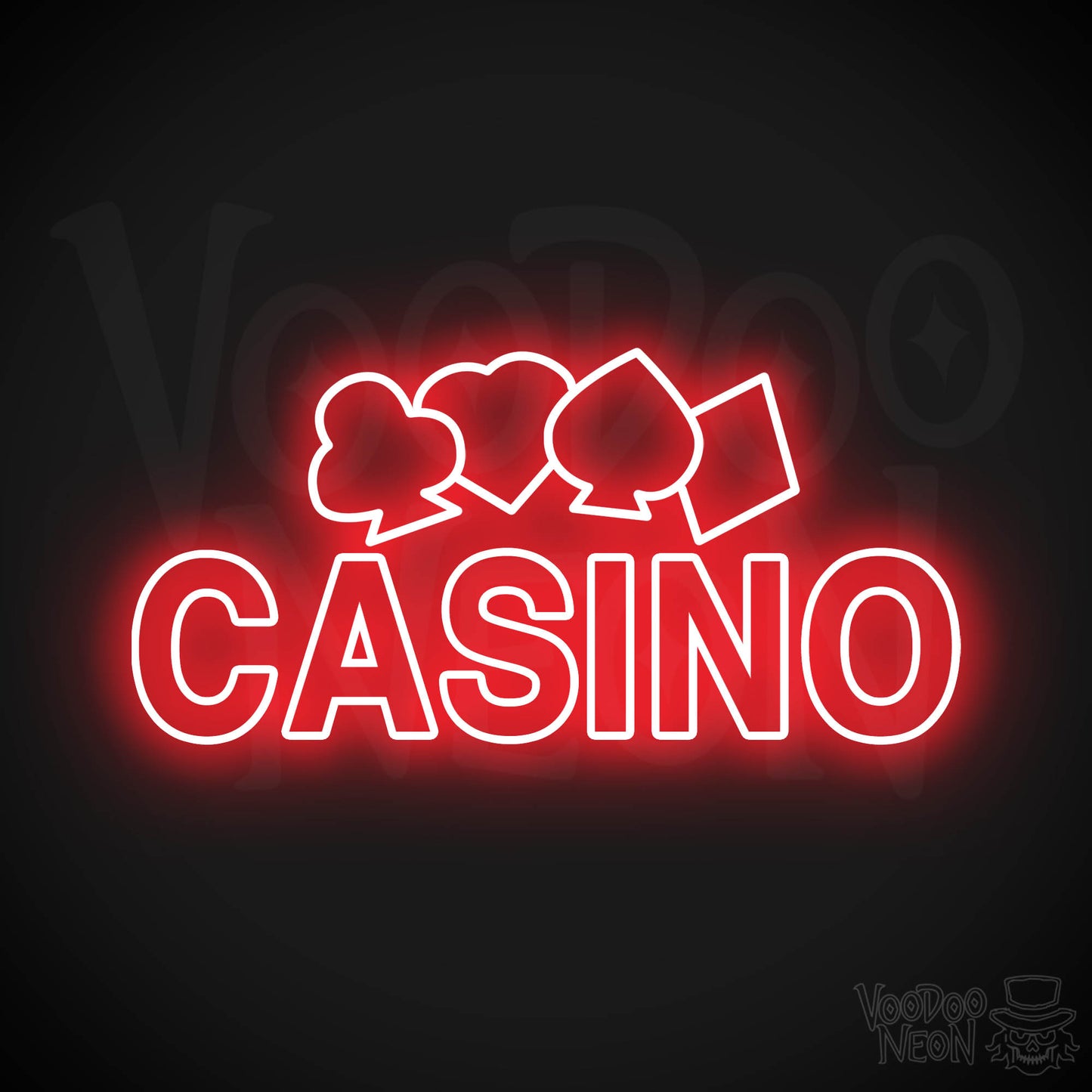 Casino Neon Sign - Red