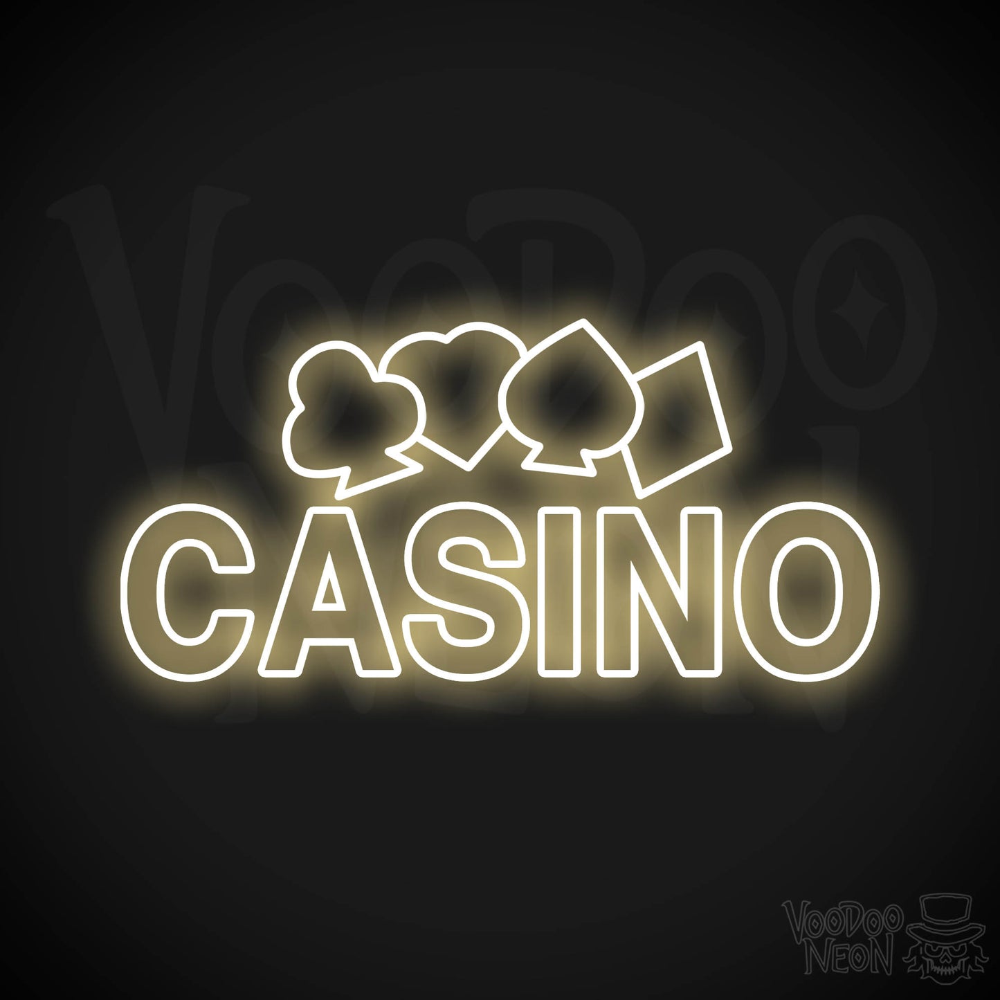 Casino Neon Sign - Warm White