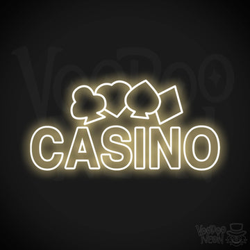 Casino Neon Sign - Warm White