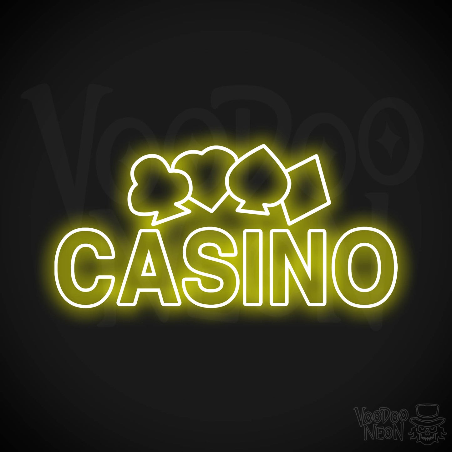 Casino Neon Sign - Yellow