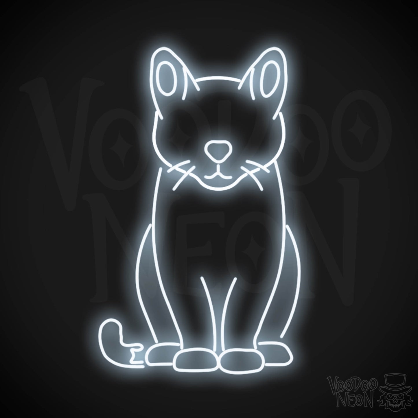 Cat Neon Sign - Neon Cat Sign - LED Wall Art - Color Cool White
