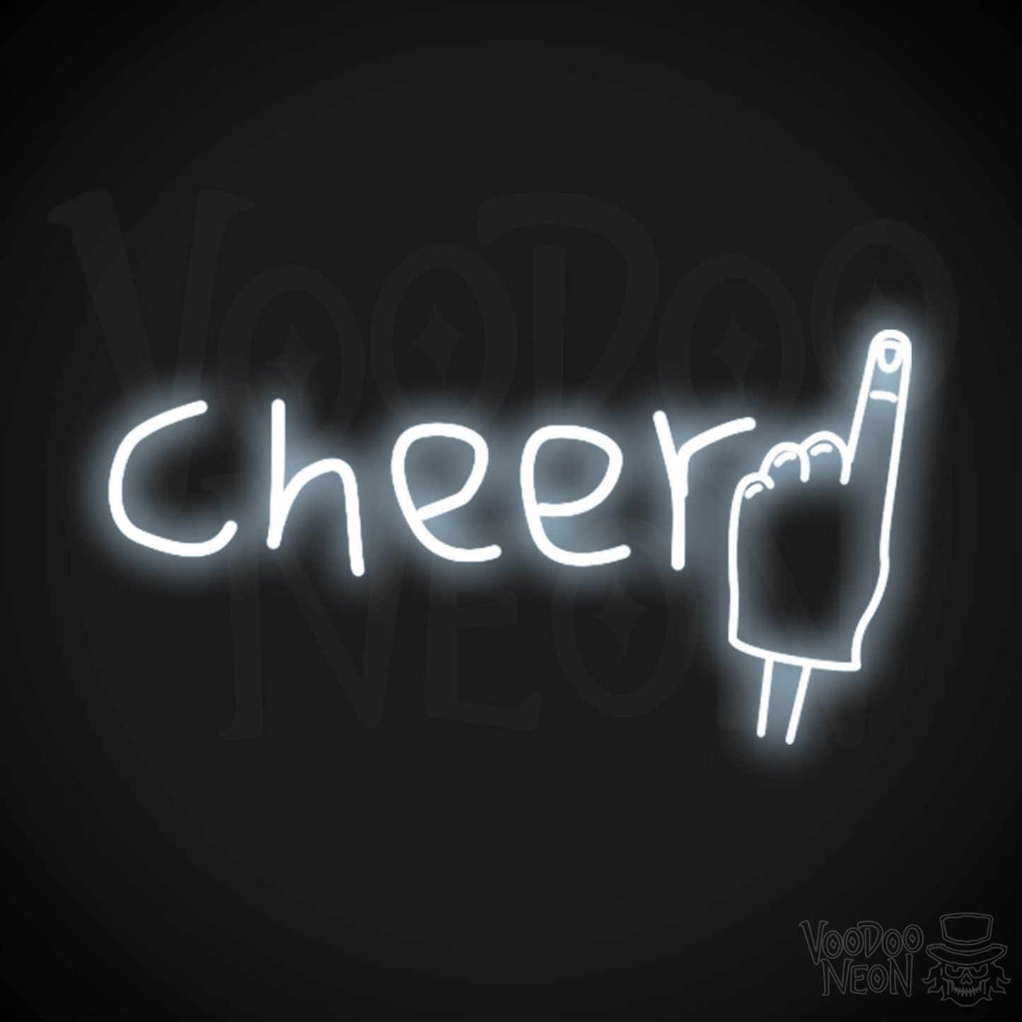 Cheer Neon Sign - Neon Cheer Sign - Color Cool White