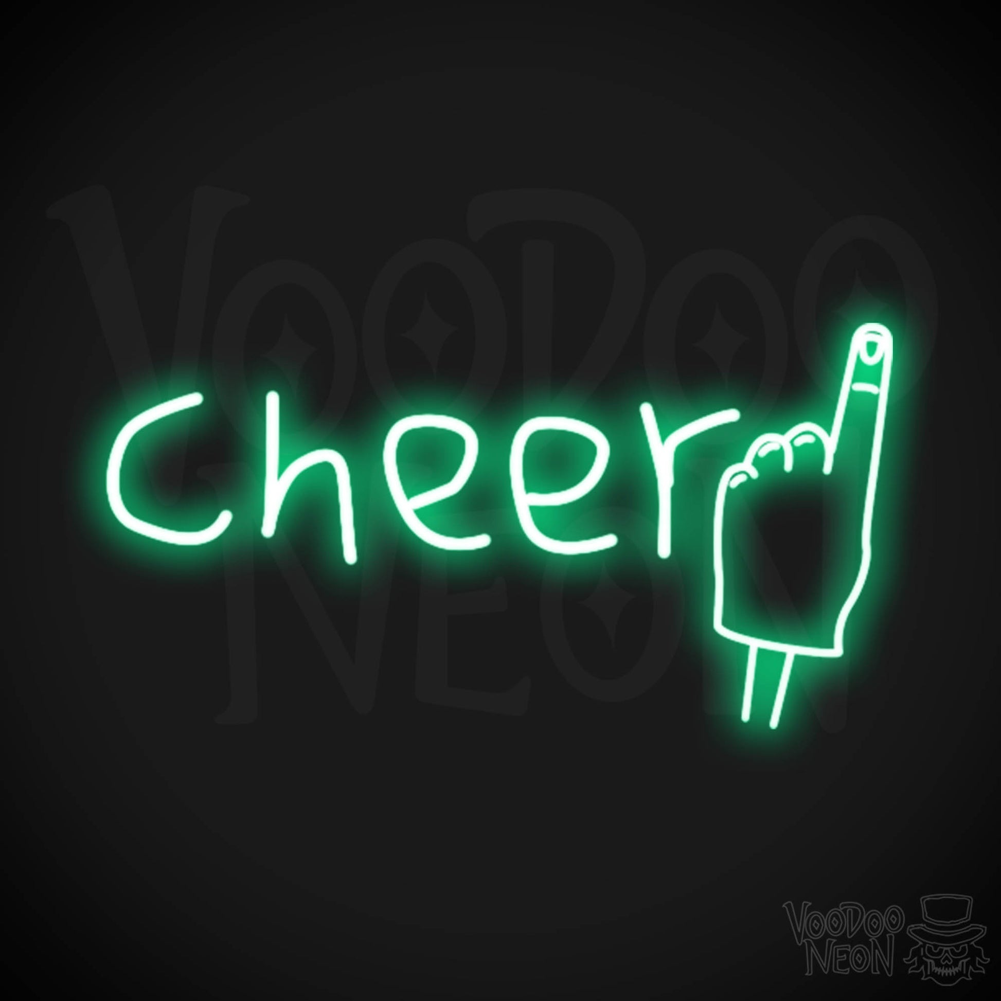 Cheer Neon Sign - Neon Cheer Sign - Color Green