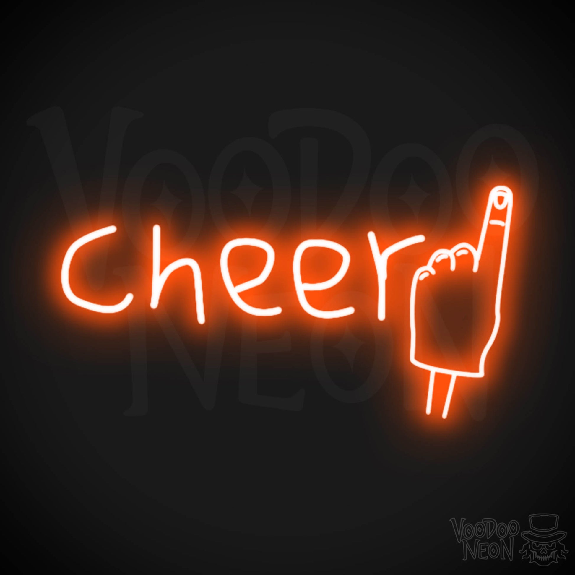 Cheer Neon Sign - Neon Cheer Sign - Color Orange