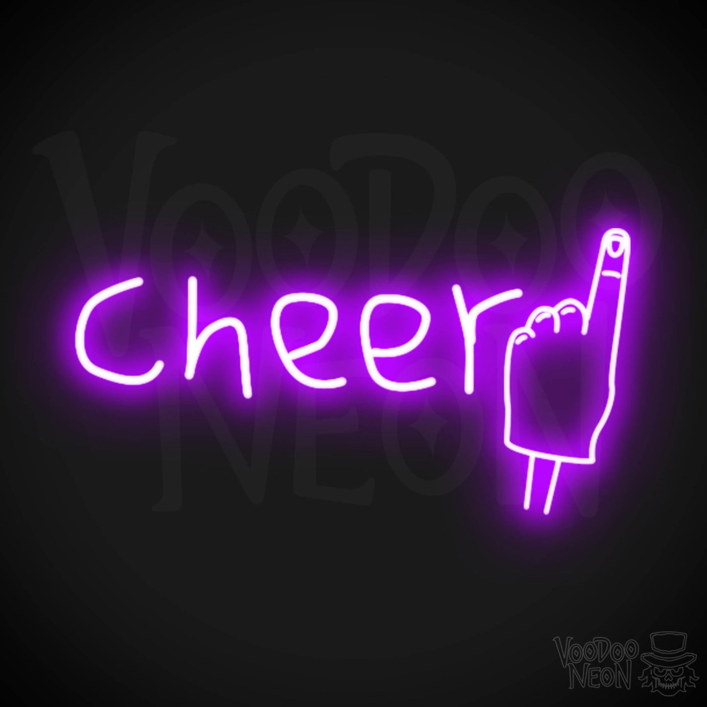 Cheer Neon Sign - Neon Cheer Sign - Color Purple