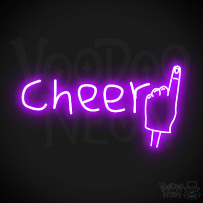 Cheer Neon Sign - Neon Cheer Sign - Color Purple