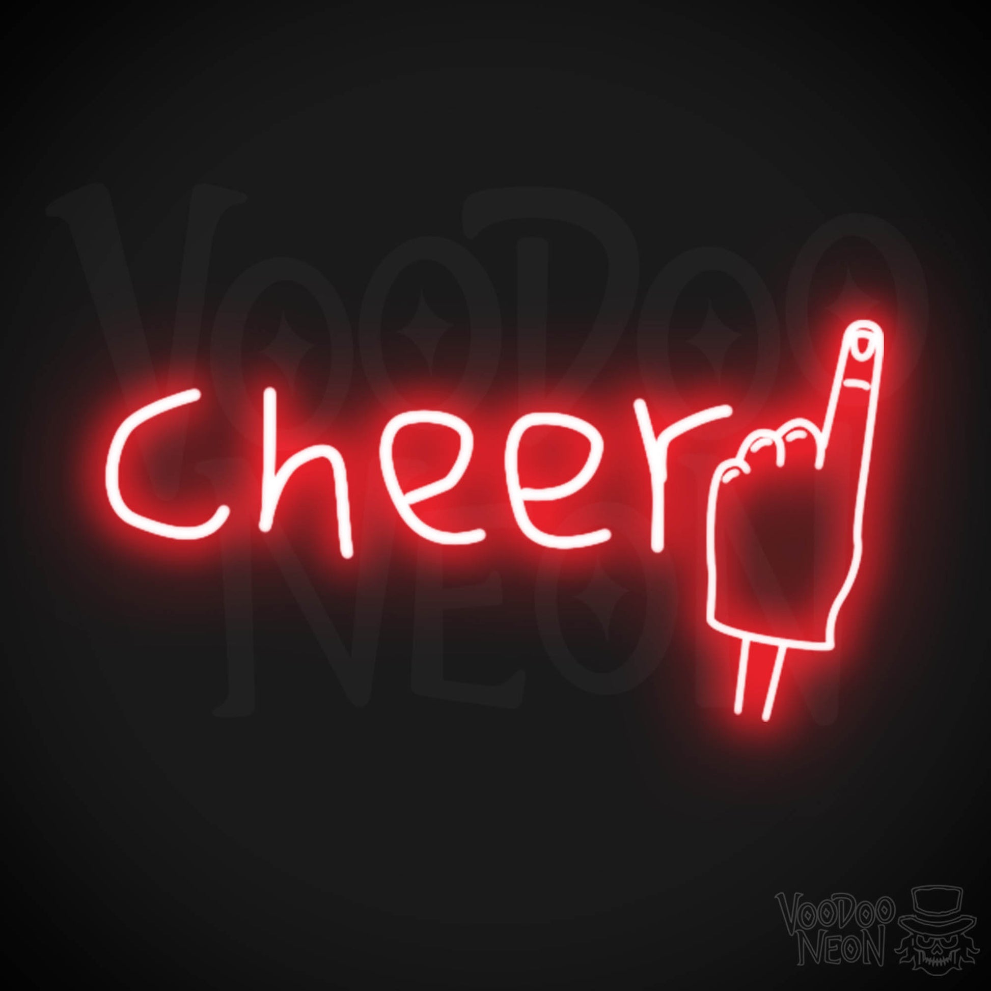 Cheer Neon Sign - Neon Cheer Sign - Color Red