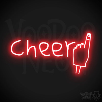 Cheer Neon Sign - Neon Cheer Sign - Color Red