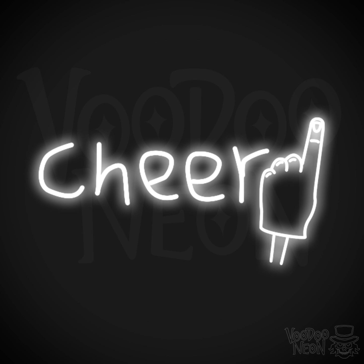 Cheer Neon Sign - Neon Cheer Sign - Color White
