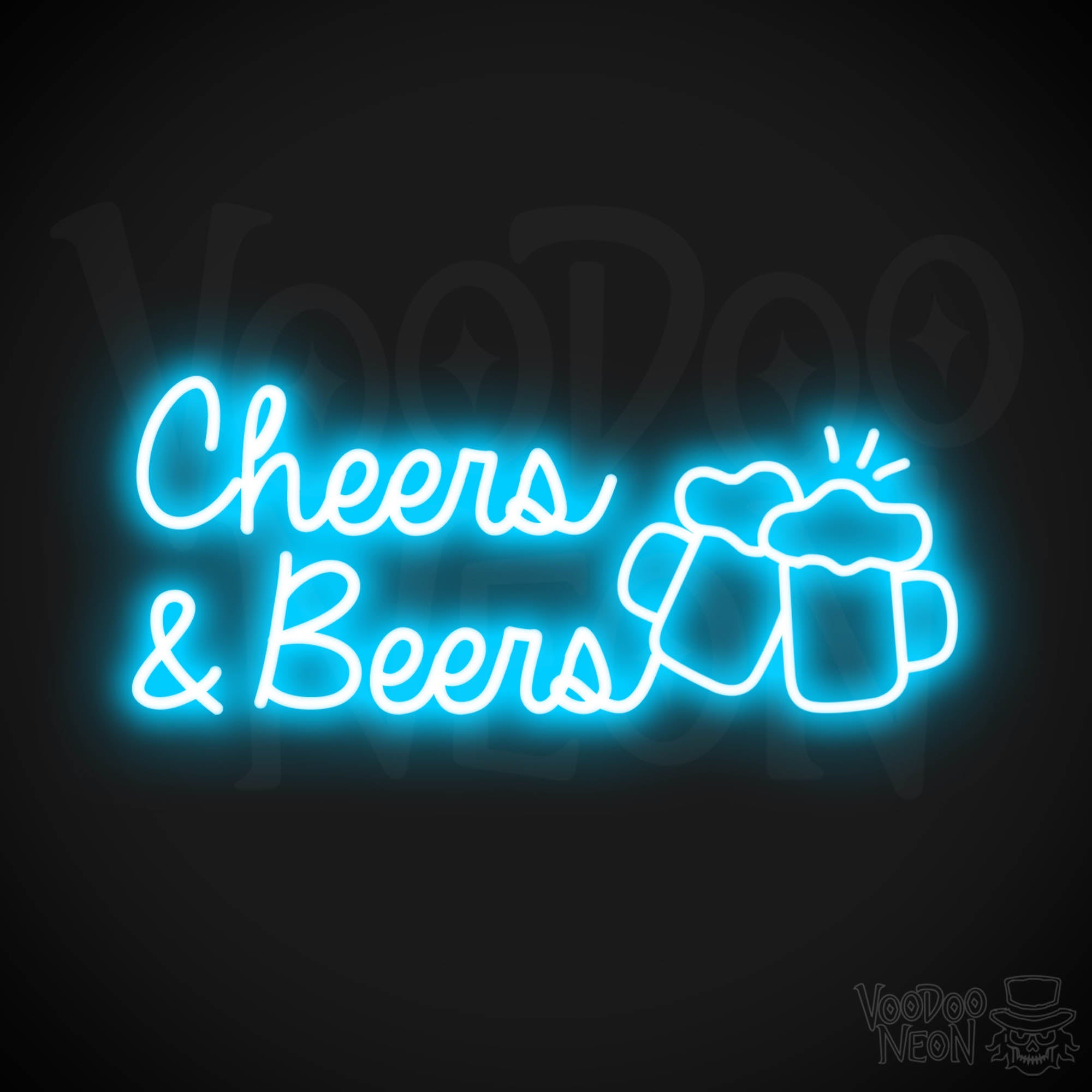 Bright Blue hot Cheers Beer LED Light Bar Wall Decoration