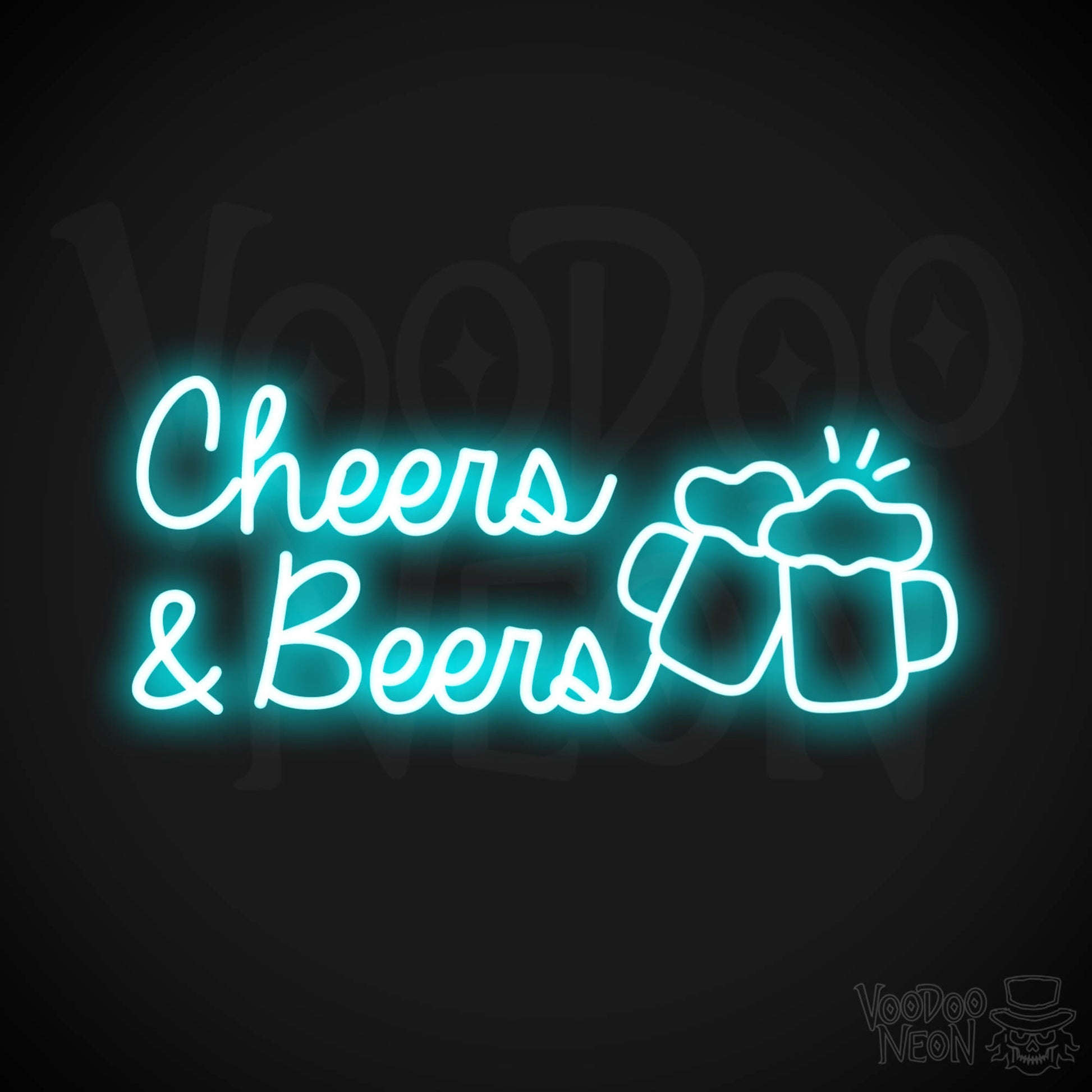 Cheers & Beers LED Neon - Ice Blue