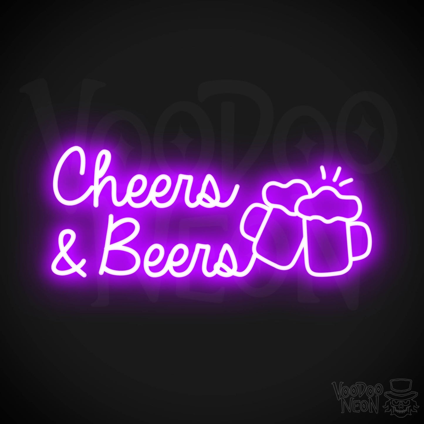 Cheers & Beers LED Neon - Purple