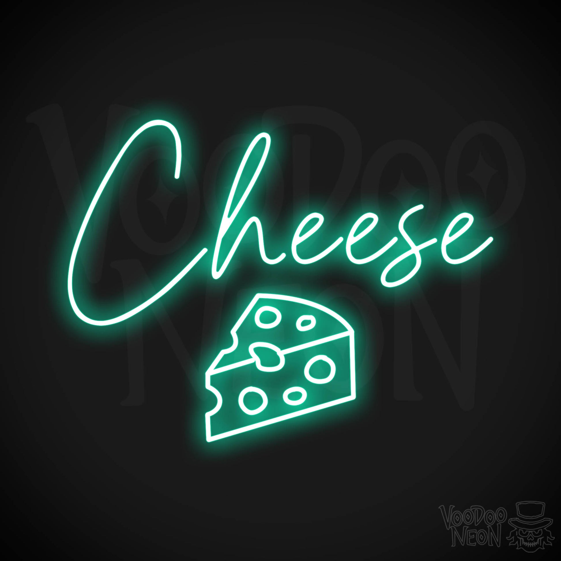 Cheese Neon Sign - Light Green