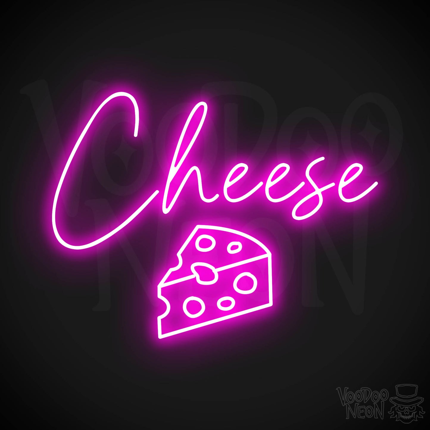 Cheese Neon Sign - Pink