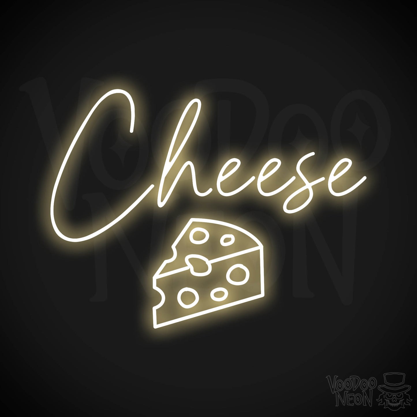 Cheese Neon Sign - Warm White