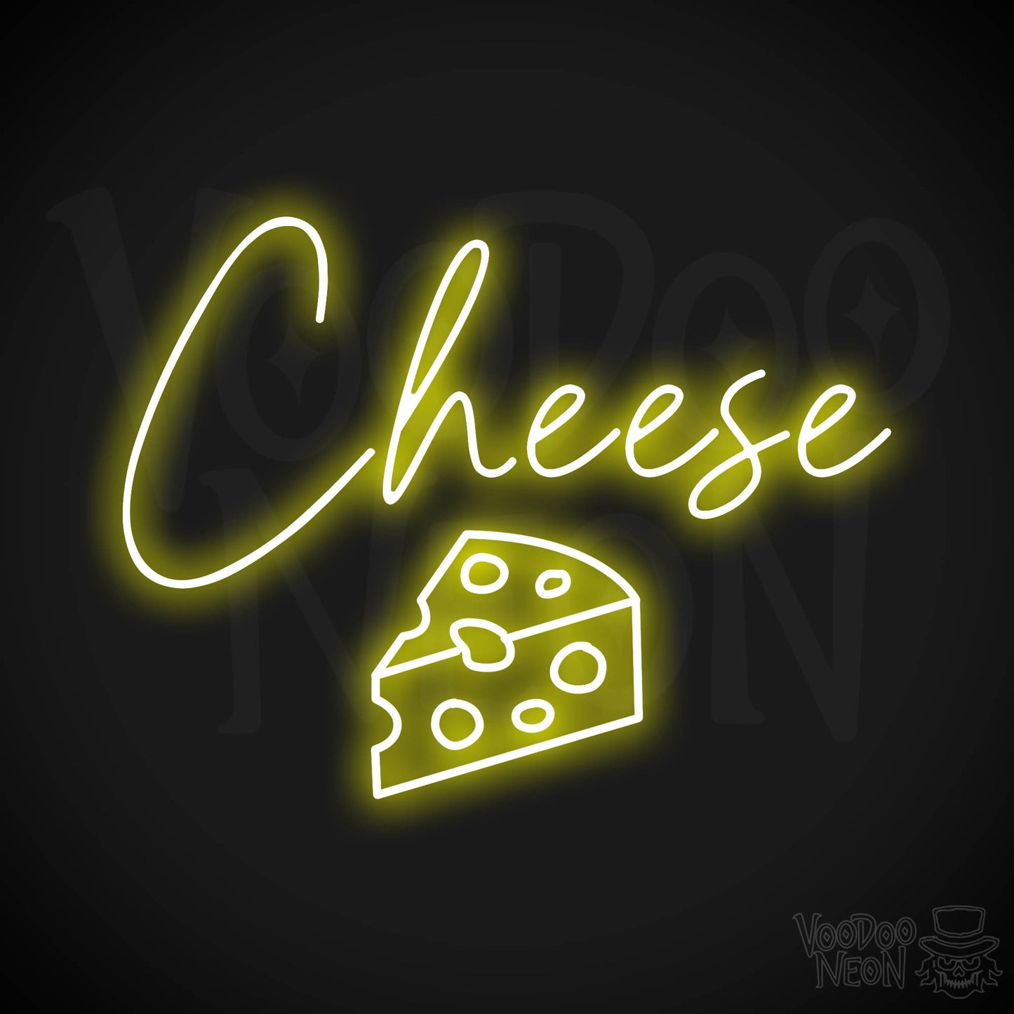 Cheese Neon Sign - Yellow