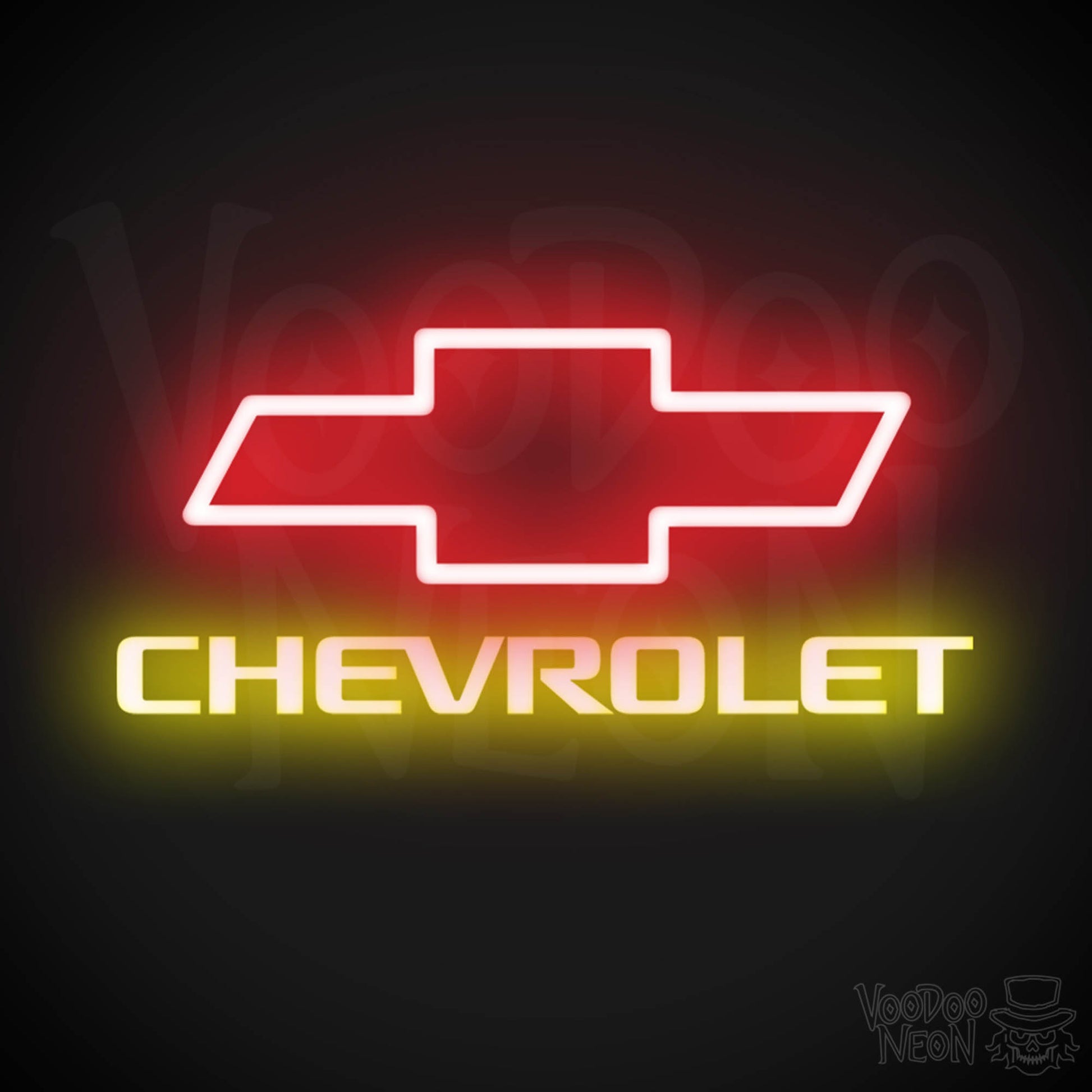 Chevrolet Neon Sign - Neon Chevrolet Sign - Chevy Decor - Logo - Color Multi-Color