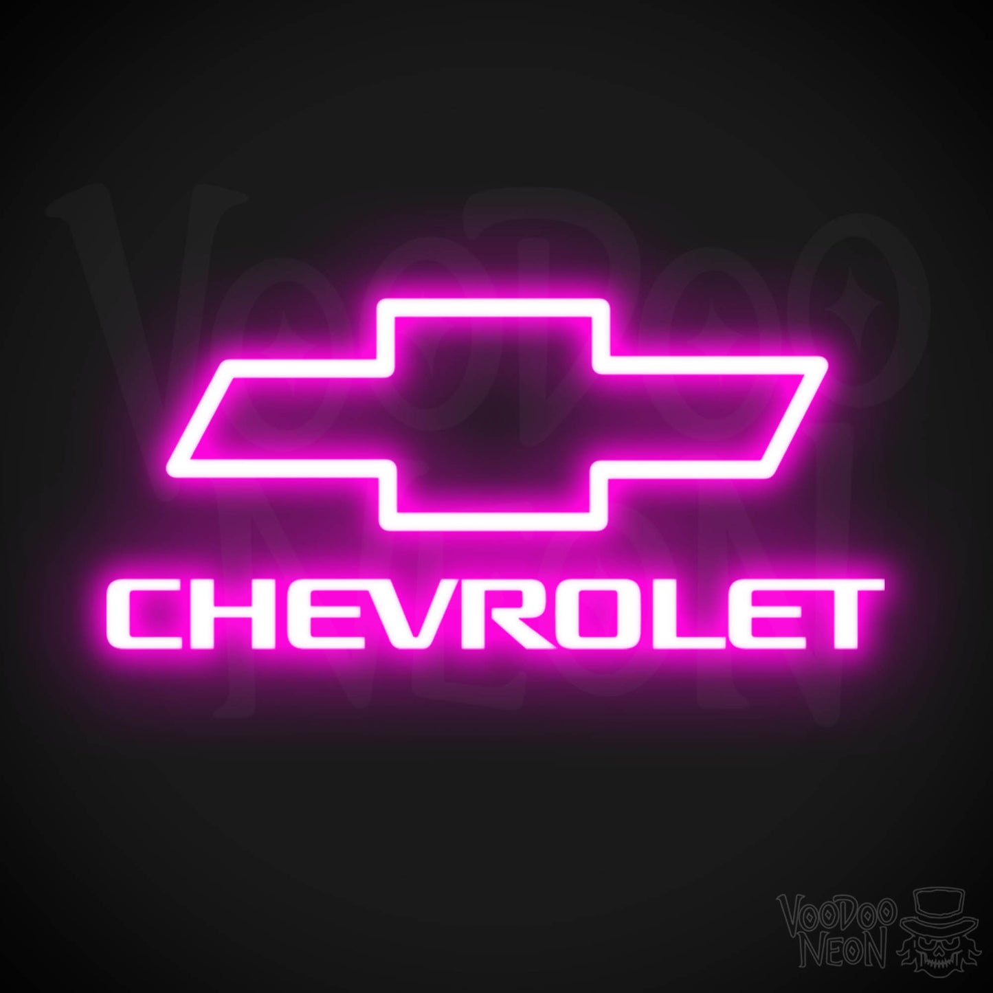 Chevrolet Neon Sign - Neon Chevrolet Sign - Chevy Decor - Logo - Color Pink