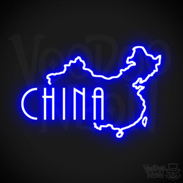 China Neon Sign - Neon China Sign - LED Sign - Color Dark Blue