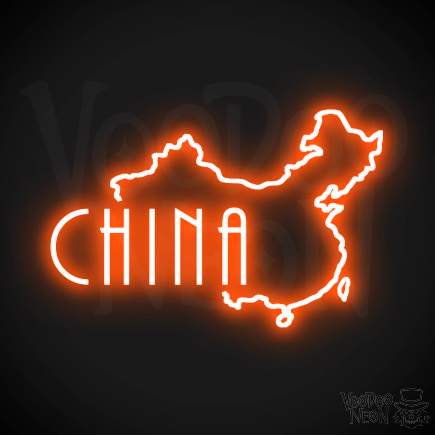 China Neon Sign - Neon China Sign - LED Sign - Color Orange