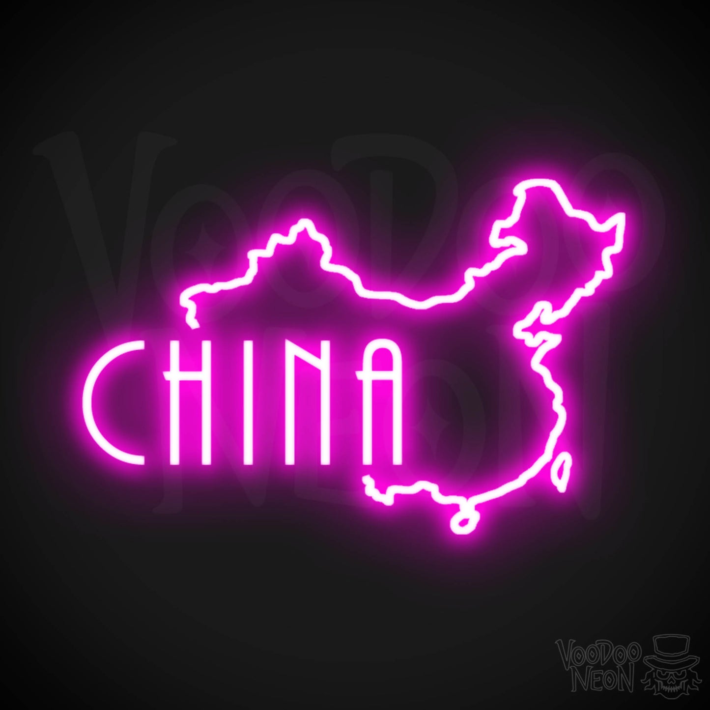 China Neon Sign - Neon China Sign - LED Sign - Color Pink