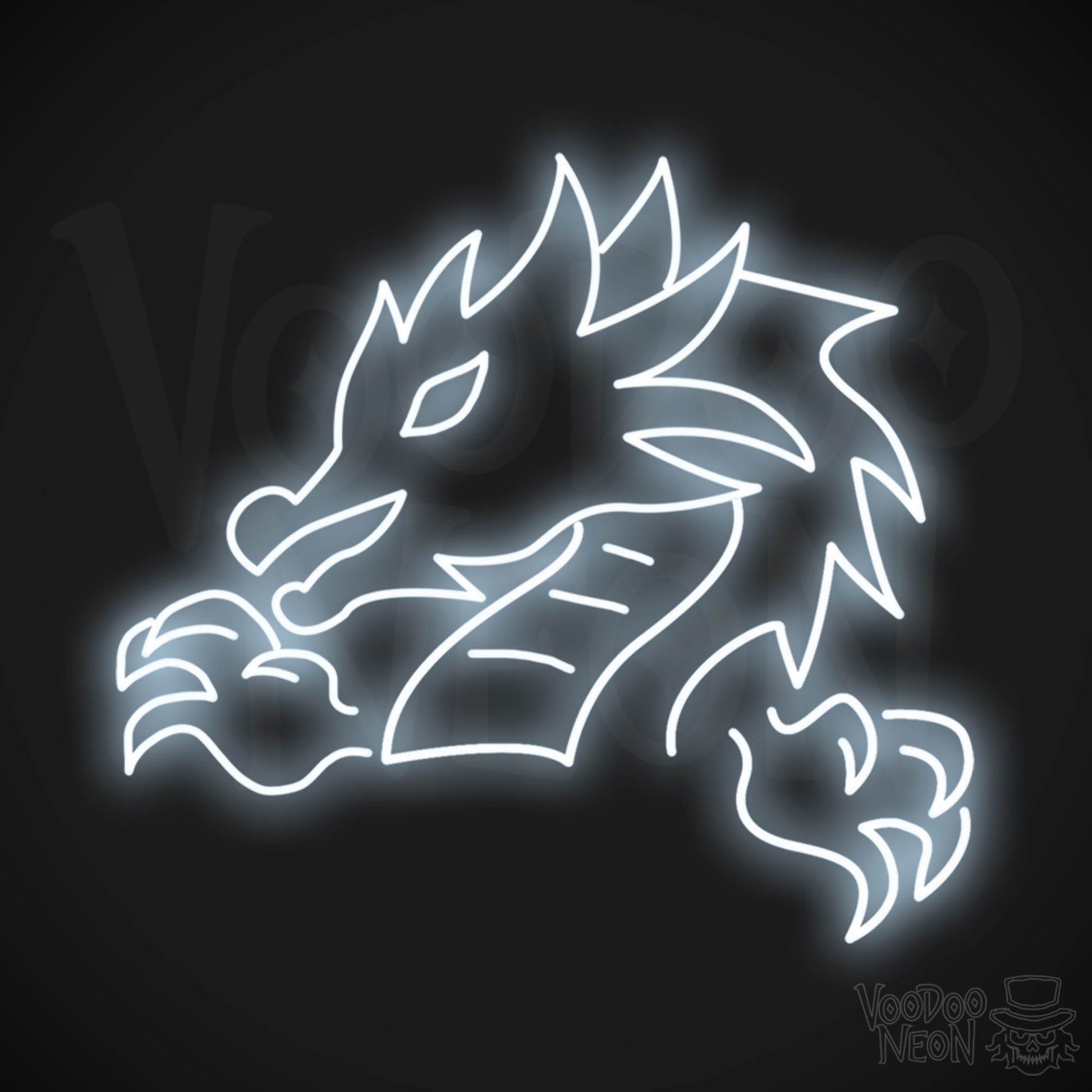 Chinese Dragon LED Neon - Cool White