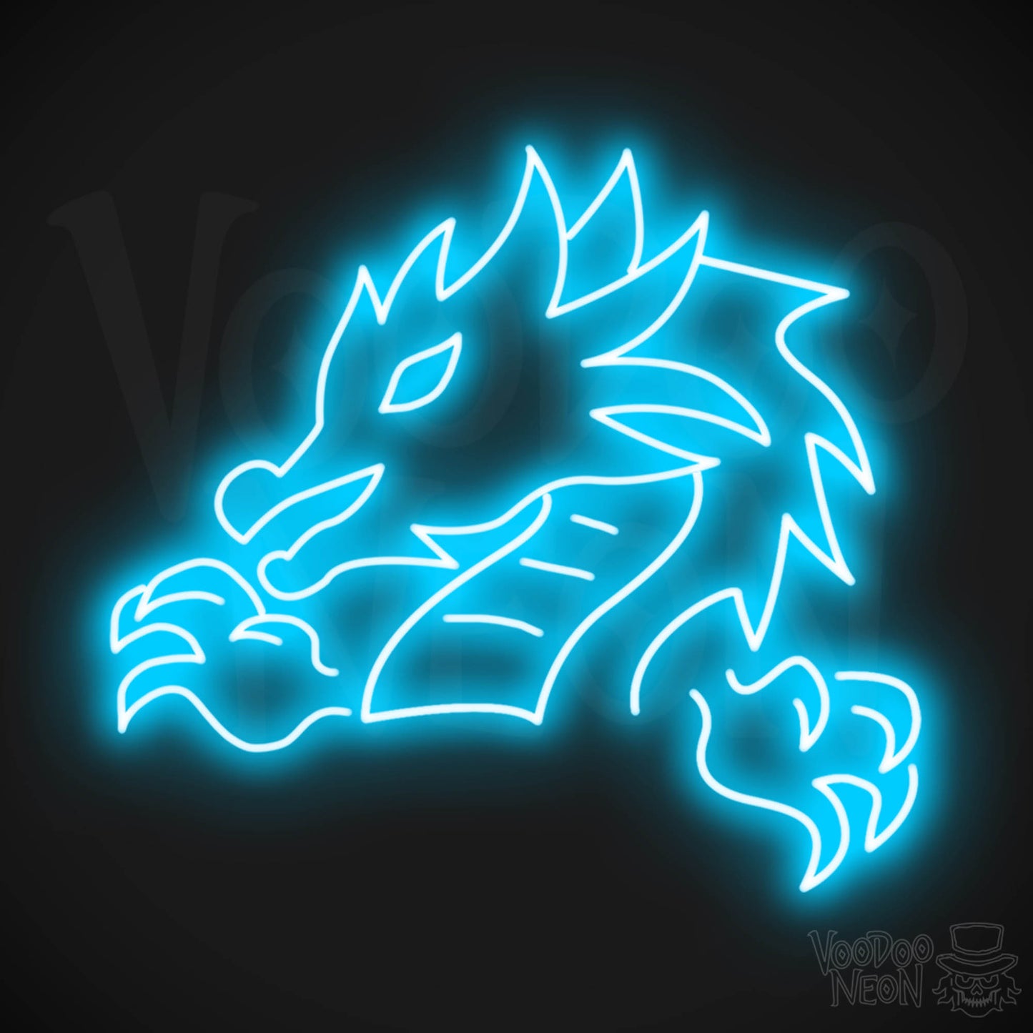 Chinese Dragon LED Neon - Dark Blue