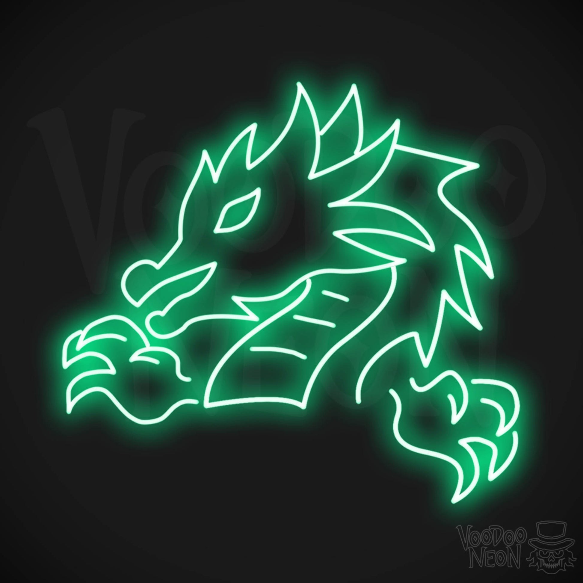 Chinese Dragon LED Neon - Green