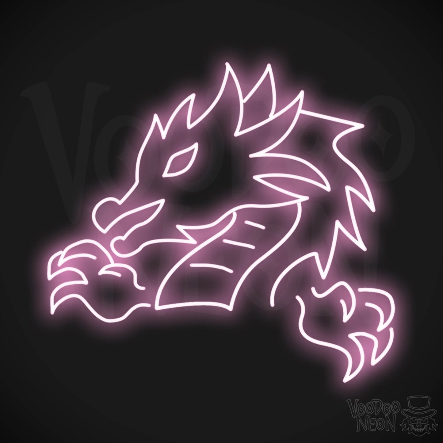 Chinese Dragon LED Neon - Light Pink