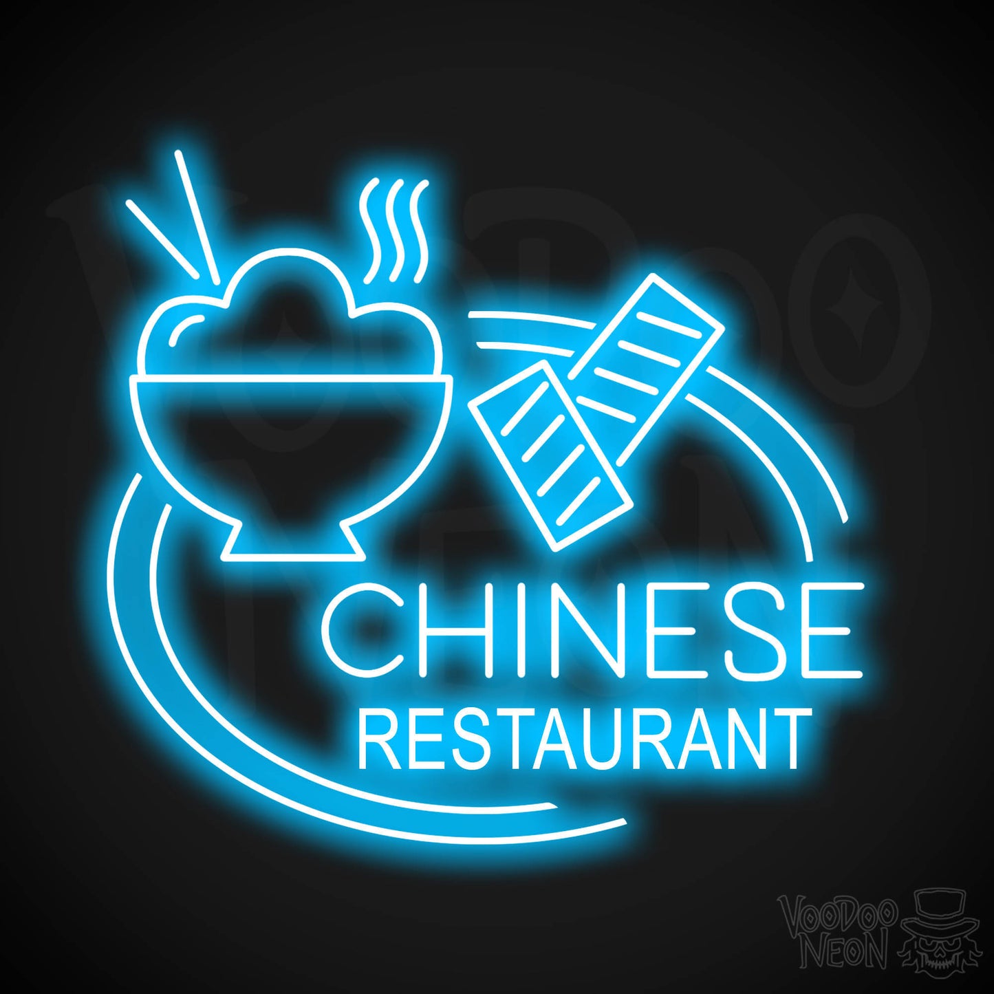 Chinese Restaurant LED Neon - Dark Blue