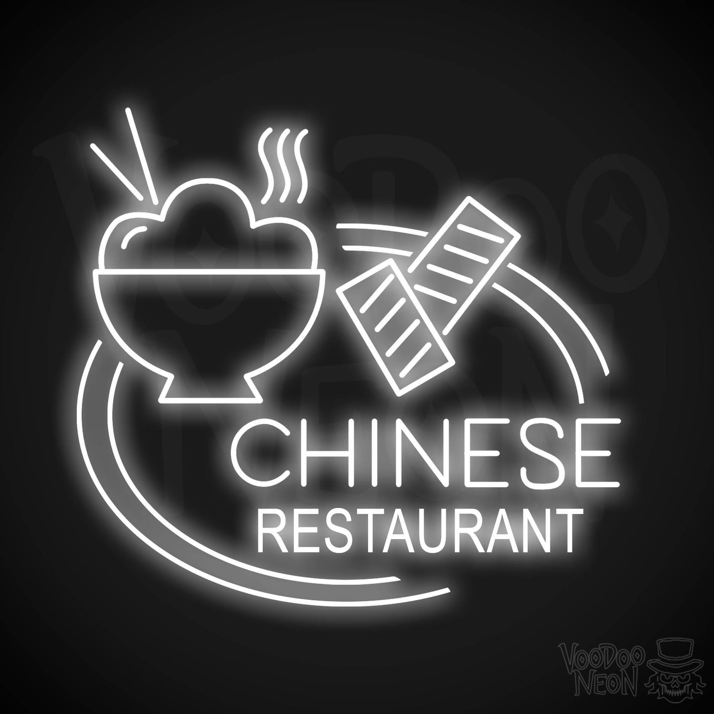 Chinese Restaurant LED Neon - White