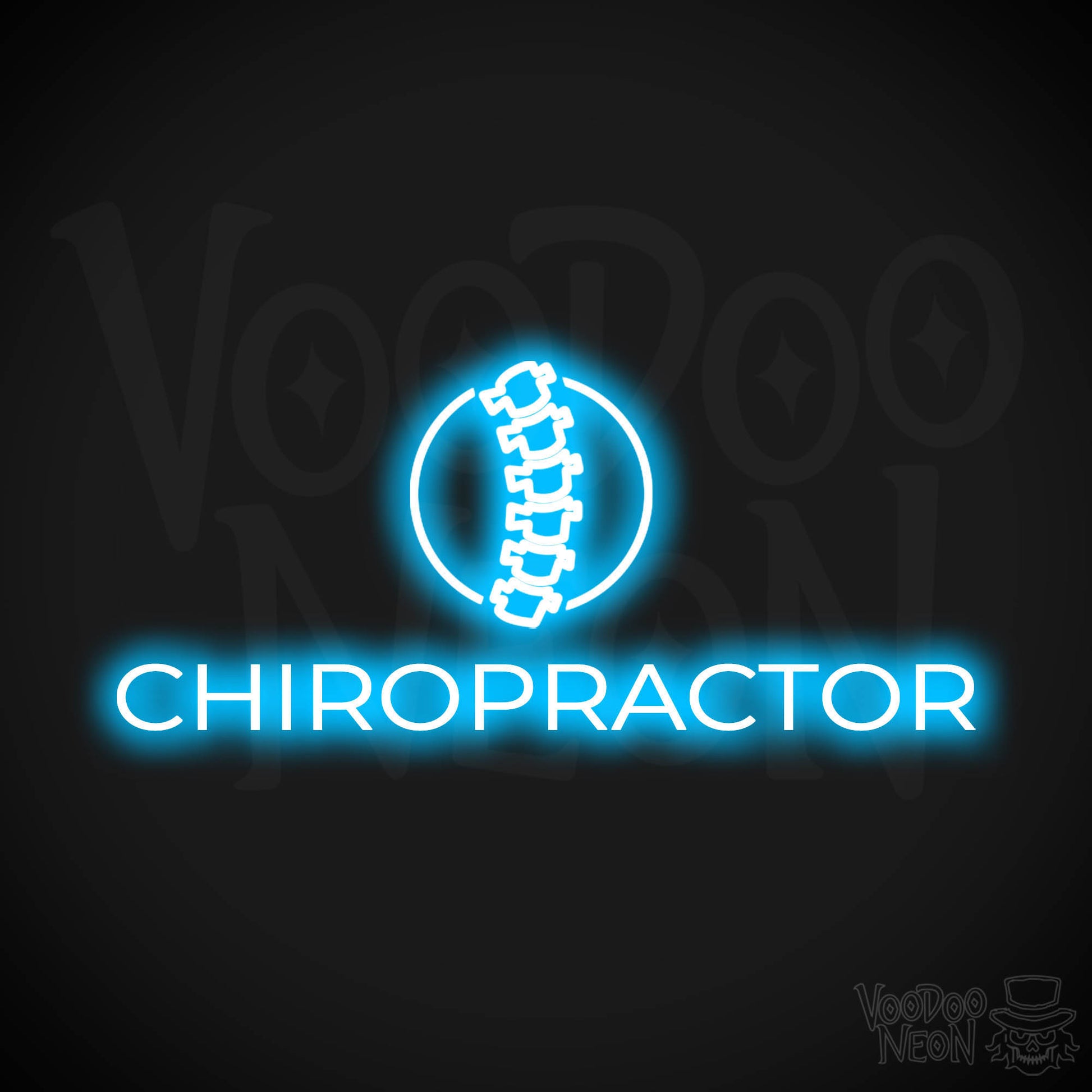 Chiropractor LED Neon - Dark Blue