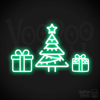 Neon Christmas Tree - Neon Christmas Tree Wall Art - Christmas Tree Neon Sign - Color Green