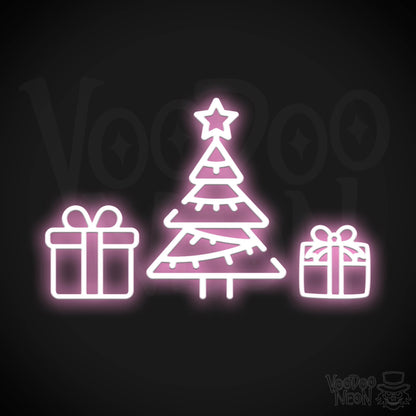 Neon Christmas Tree - Neon Christmas Tree Wall Art - Christmas Tree Neon Sign - Color Light Pink