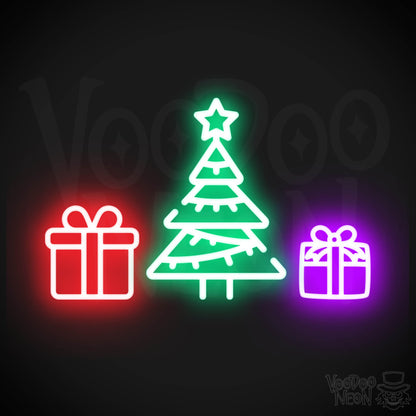 Neon Christmas Tree - Neon Christmas Tree Wall Art - Christmas Tree Neon Sign - Color Multi-Color