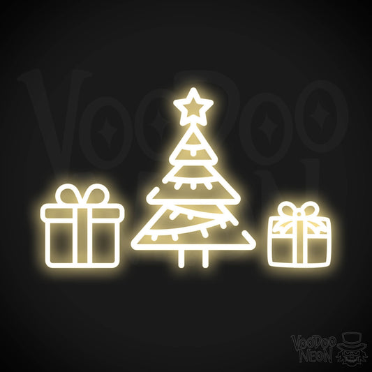 Neon Christmas Tree - Neon Christmas Tree Wall Art - Christmas Tree Neon Sign - Color Warm White