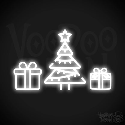 Neon Christmas Tree - Neon Christmas Tree Wall Art - Christmas Tree Neon Sign - Color White