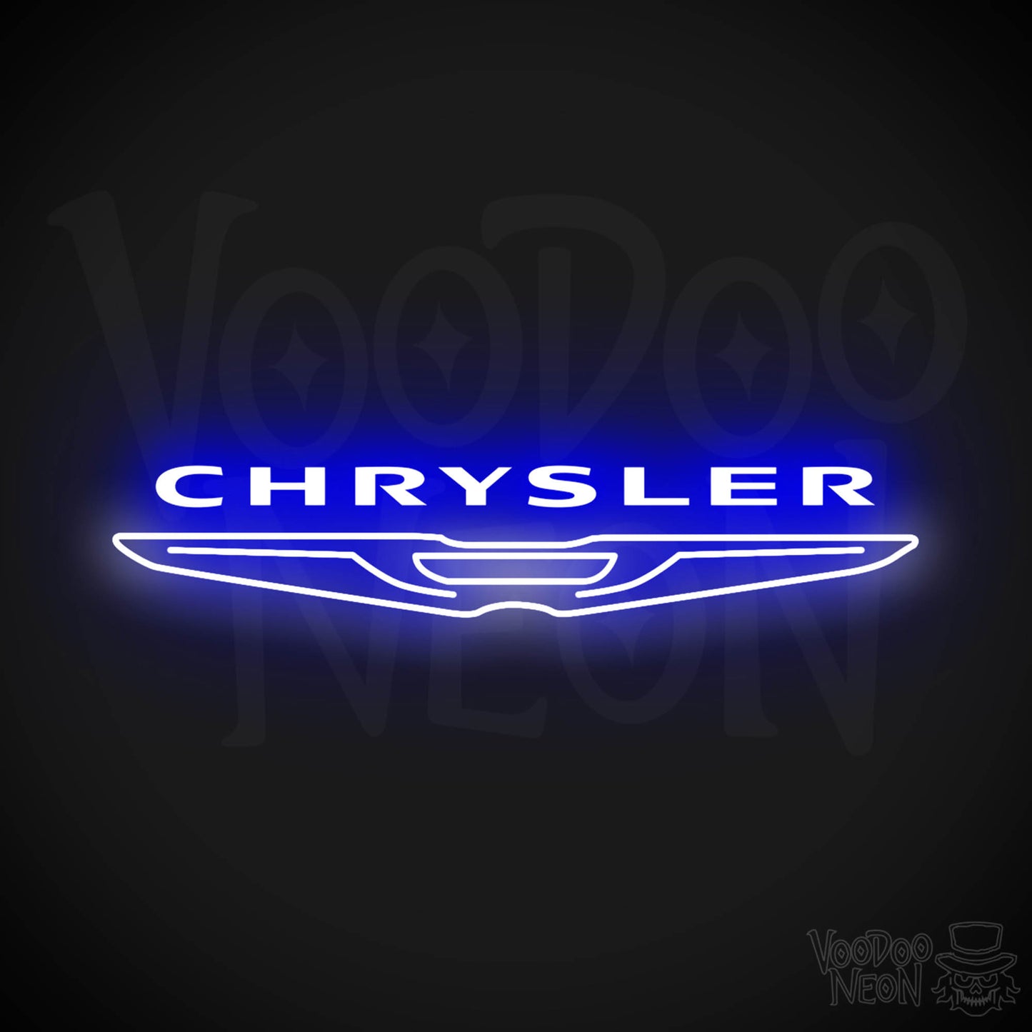 Chrysler Neon Sign - Neon Chrysler Sign - Chrysler Logo Wall Art - Color Multi-Color