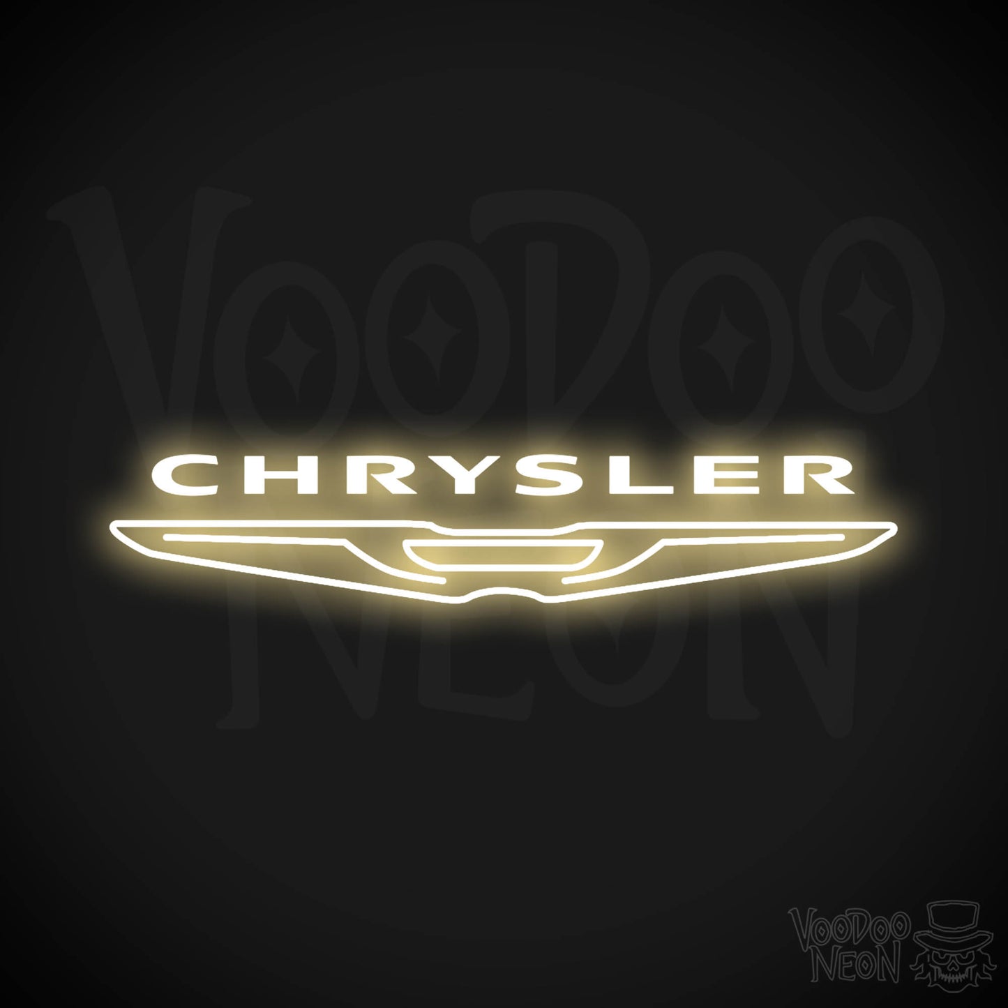 Chrysler Neon Sign - Neon Chrysler Sign - Chrysler Logo Wall Art - Color Warm White