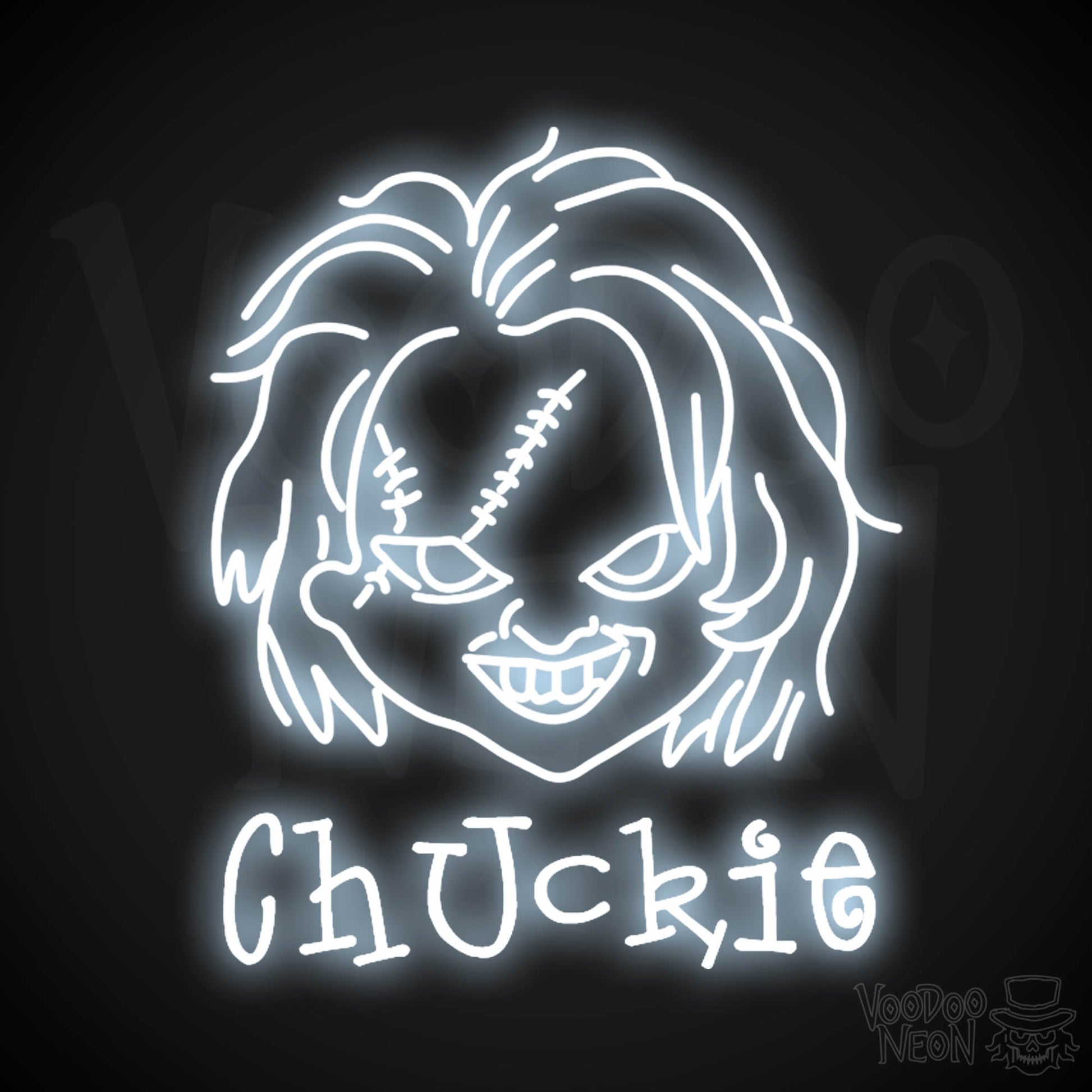 Chuckie Neon Sign - Neon Chuckie Sign - LED Wall Art - Color Cool White