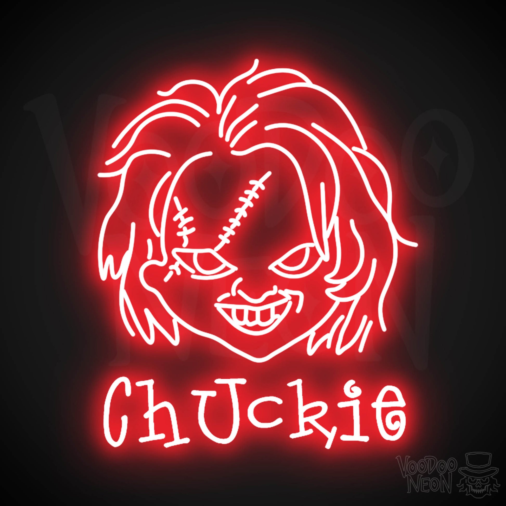 Chuckie Neon Sign - Neon Chuckie Sign - LED Wall Art - Color Red